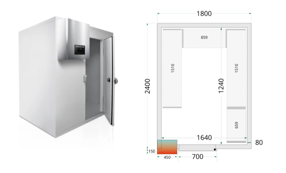 Tefcold Crpf1824+Shelf Rack System Kit 46206