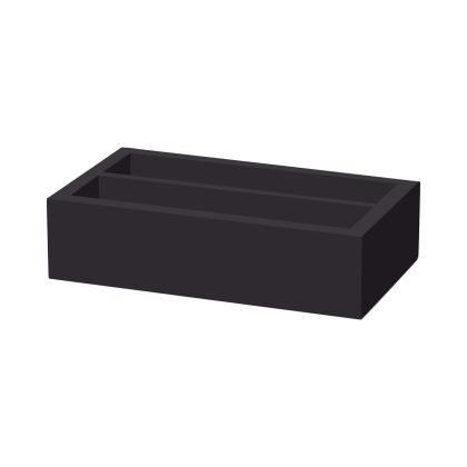 Cutie de tacamuri Madeira Black din doua sectiuni 275x165x60 mm Fine Dine