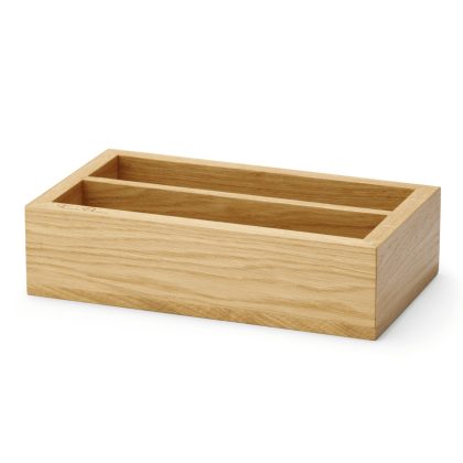 Cutie de tacamuri din stejar Madeira din doua sectiuni, 275x165x60mm Fine Dine