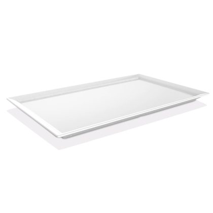 Tavă dreptunghiulară GN 1/1 melamină, albă 530x325x(H)30 Fine Dine