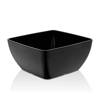 Bol pătrat din melamină negru, 190x190x(h)90 mm