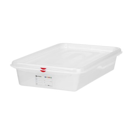 Recipient GN 1/2 din polipropilena, HENDI, GN 1/2, 10L, Transparent, 325x265x(H)150mm, Dreptunghiular