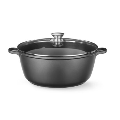 Oala cu strat antiaderent, aluminiu turnat, cu capac, 7L, 367x290x(H)122mm