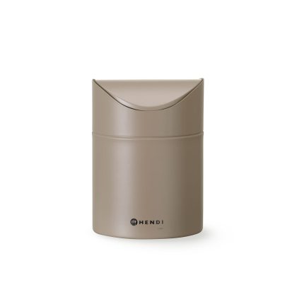 Cos de gunoi pentru masa, 1.2L, bej, ø120x165(h)mm