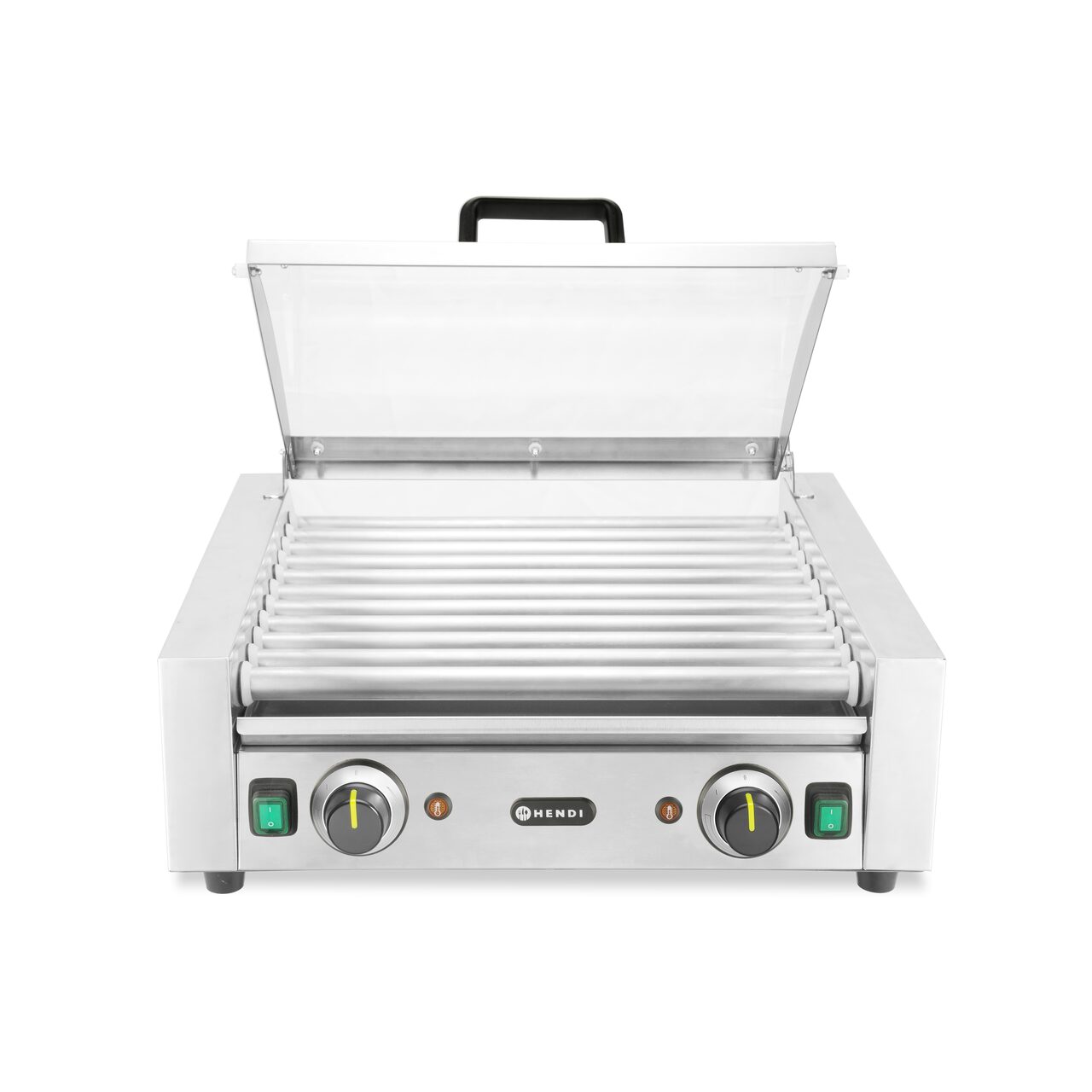 Grill rola Hendi cu capac, 11 role, 220-240V/980W, 566x527x(H)259mm