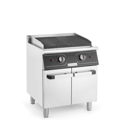 Grill pe gaz cu roca vulcanica si spatiu de depozitare, 6Kw