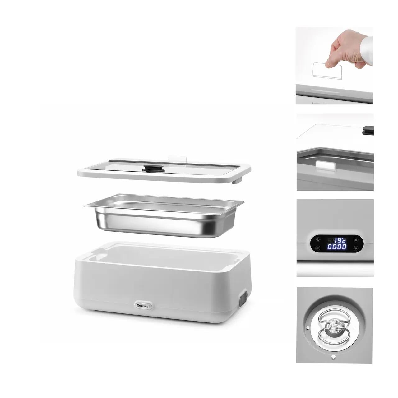 Chafing dish electric UNIQ, HENDI, GN 1/1, Alb, 220-240V/700W, 607x402x(H)250mm - Image 11