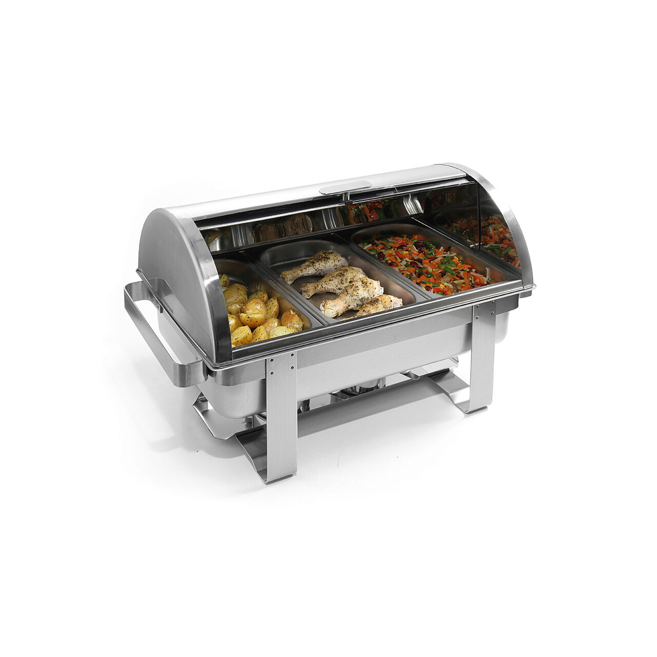 Chafing dish capac rolltop Gastronorm GN1/1, inox, 59x34x(H)40 cm, Model Hendi Rental-Top - Image 2