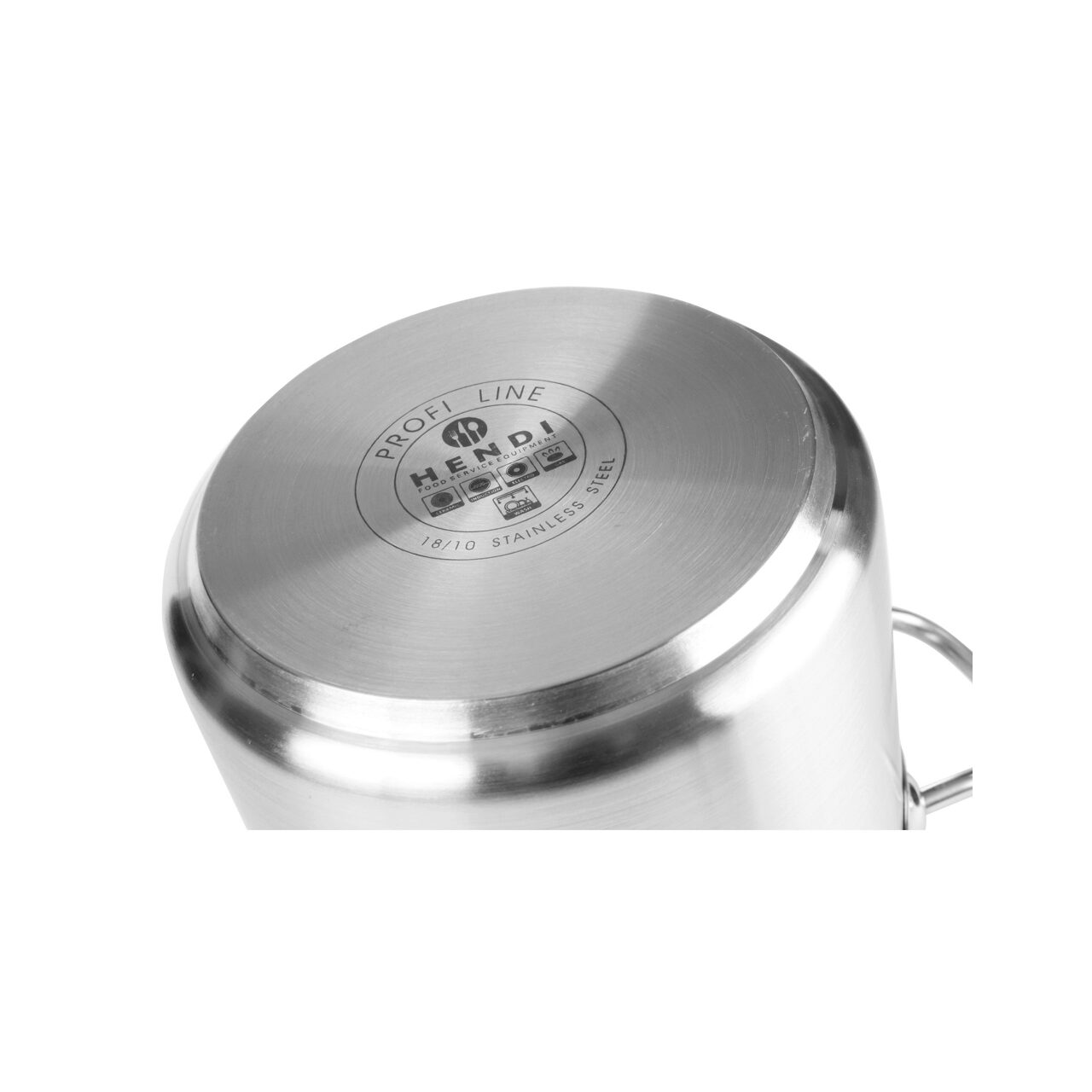 Oala inalta cu capac 50 Lit, 40 cm diametru x 40 cm inaltime, solida, din inox 18/8, gama Hendi Profi Line, potrivita si pentru uz profesional - Image 3