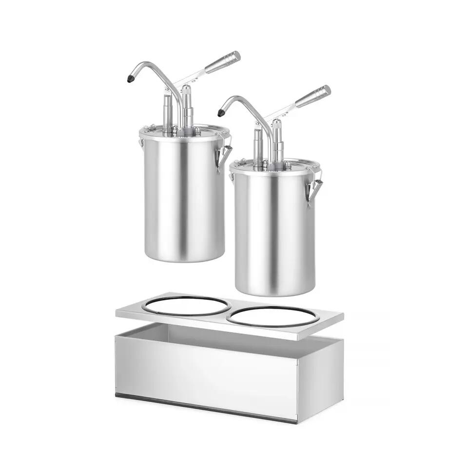 Recipient dublu pentru sos cu distribuitor, otel inoxidabil, Hendi, 400x200x(H)440 mm, capacitate 9 l - Image 2