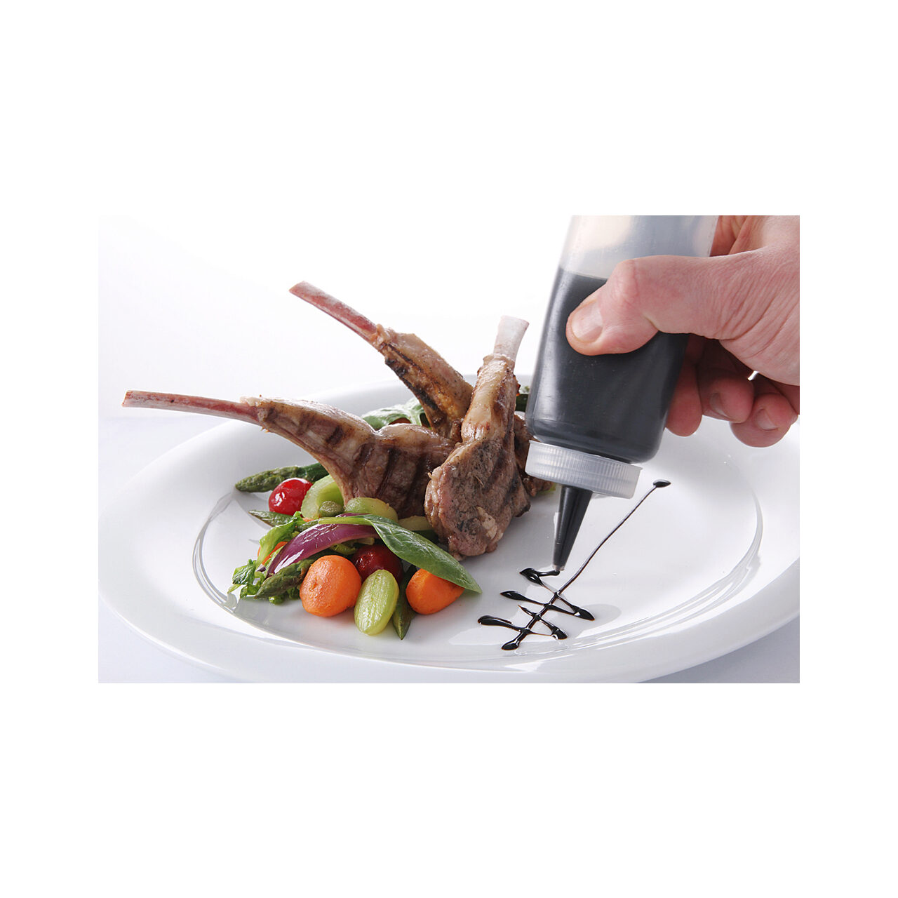 Sticla dispenser 700 ml, 70x240 mm, polietilena transparenta, Hendi - Image 3