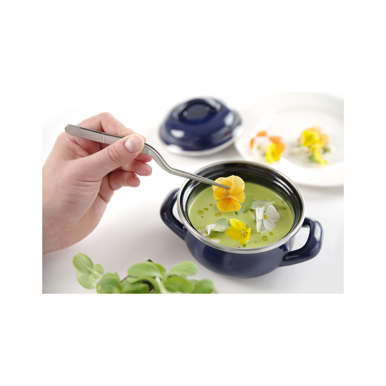 Penseta alimentara curbata pentru plating / oase peste / sushi, (L)160 mm, inox, Hendi - Image 3