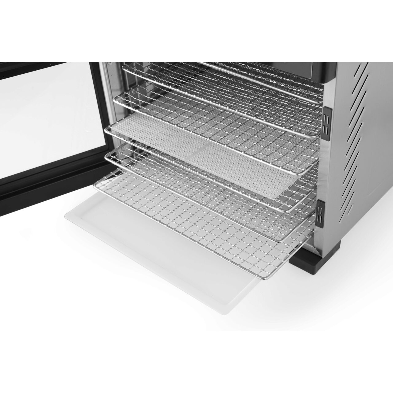 Deshidrator alimente Hendi Profi Line, 550 W, 6 tavi inox, temperatura reglabila 35-75 C, Gri, timer, panou de control digital - Image 2