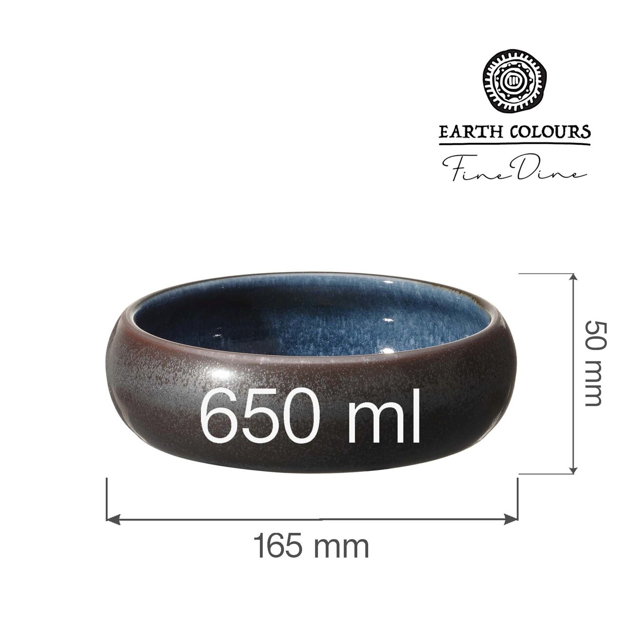 Bol Goro Brown Blue 165 mm, 650 ml Fine Dine - Image 9