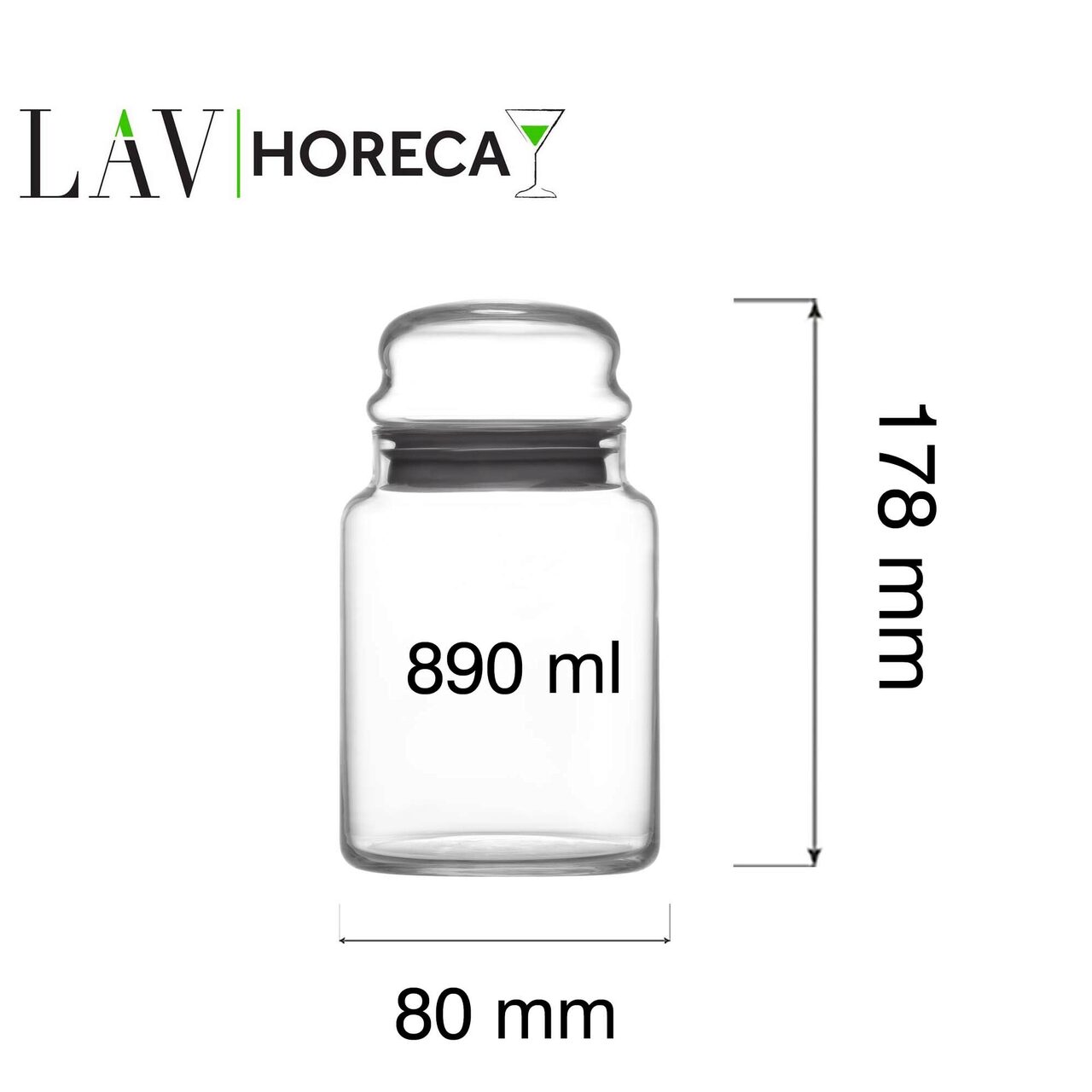 Borcan Phuket 890 ml cu capac, LAV - Image 9