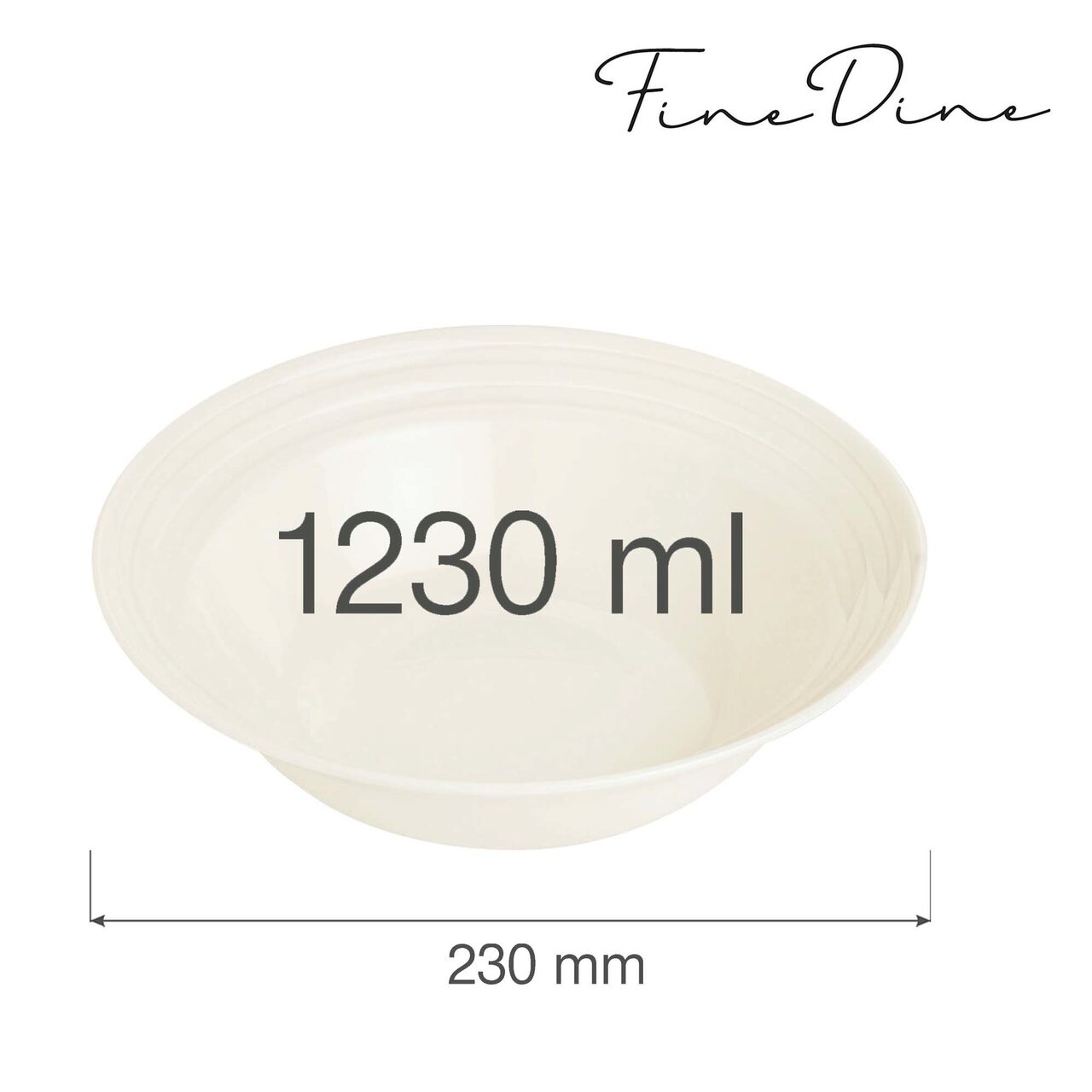 Bol Fine Dine, Crema 1230 ml, 230 mm - Image 6