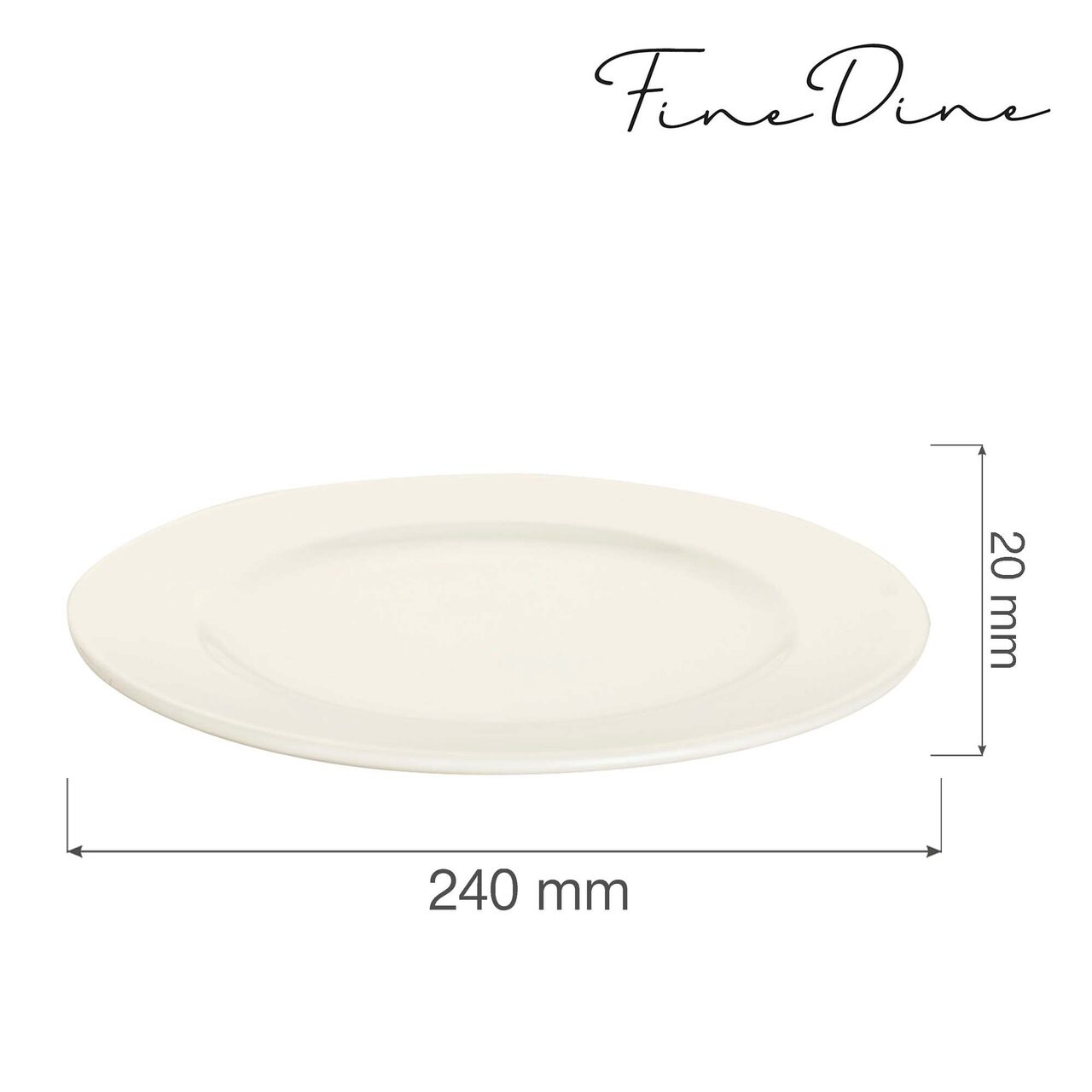 Farfurie Fine Dine, Crema 240 mm - Image 13
