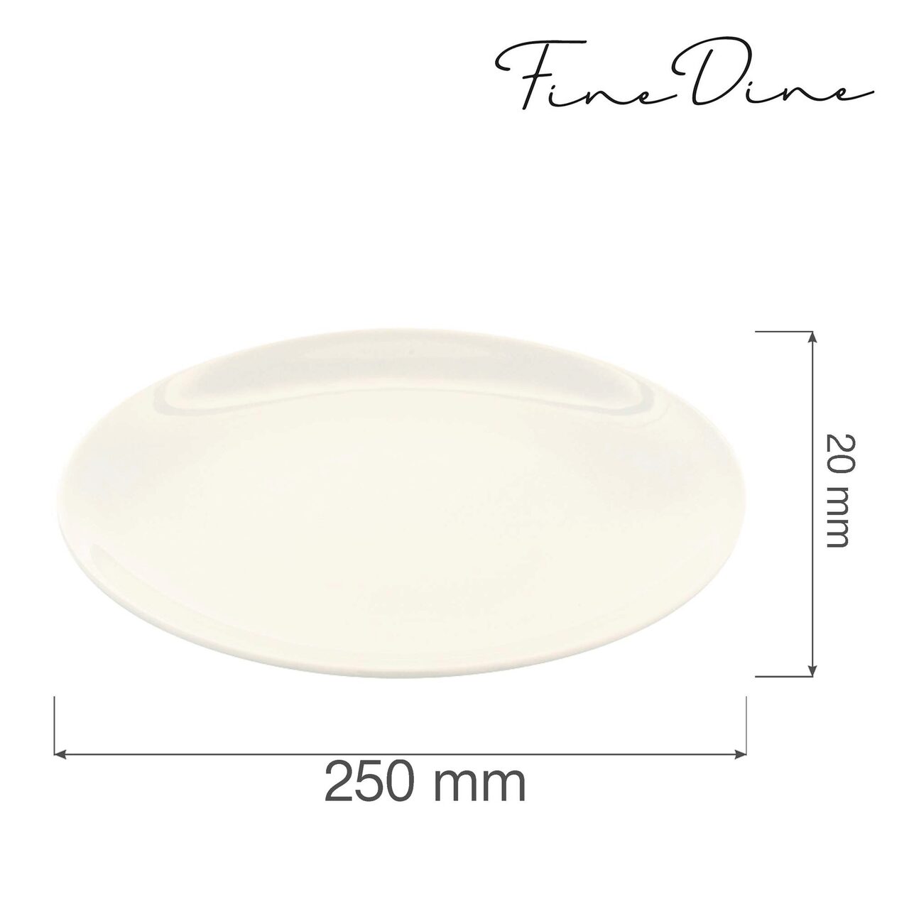 Farfurie intinsa Crema 250 mm Fine Dine - Image 6