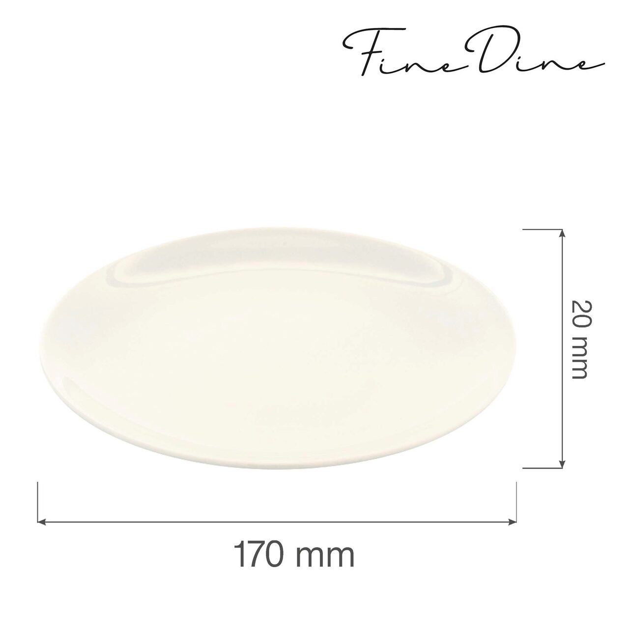 Farfurie intinsa Fine Dine, Crema 170 mm - Image 6
