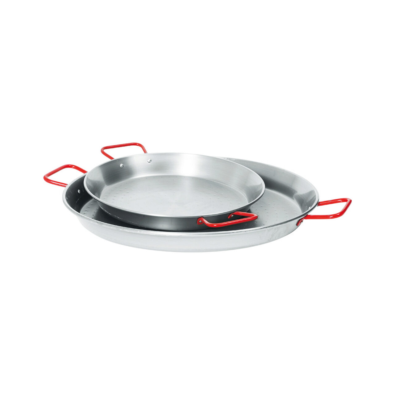 Tigaie Paella cu 2 manere ,60 cm diametru x 4 cm inaltime, din otel de inalta calitate, Hendi, pentru echipamente pe gaz - Image 2