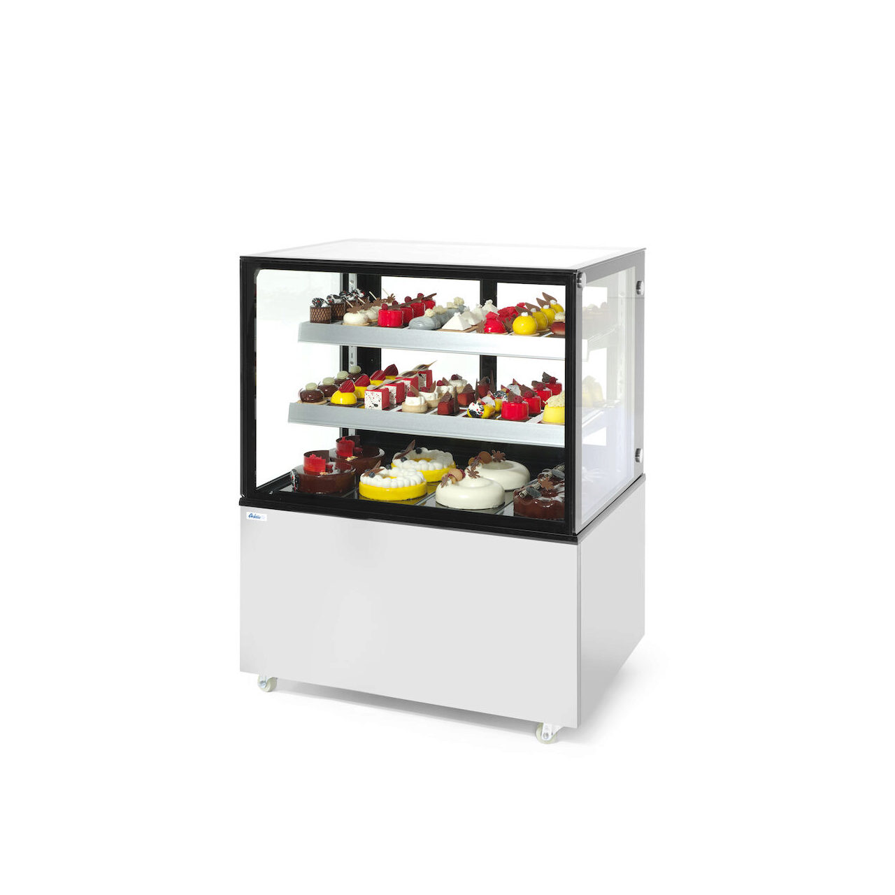 Vitrina frigorifica de prezentare interval temp. 2/6?C, corp inox, 300 litri, 480 W ARKTIC by Hendi, 915x675x(H)1210 mm, Clasa energetica C - Image 6