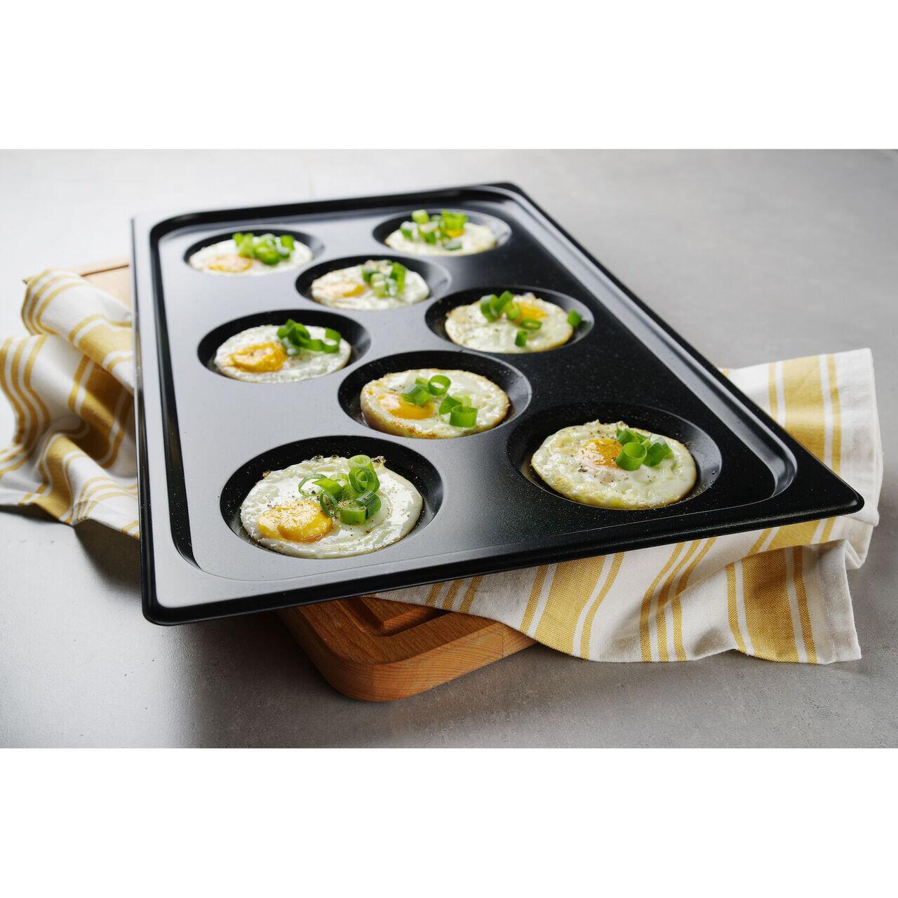 Tava pentru oua, cu invelis antiaderent CONVECTOMAT EGGPLATE, HENDI, GN 1/1, Negru, 530x325x(H)26mm - Image 2