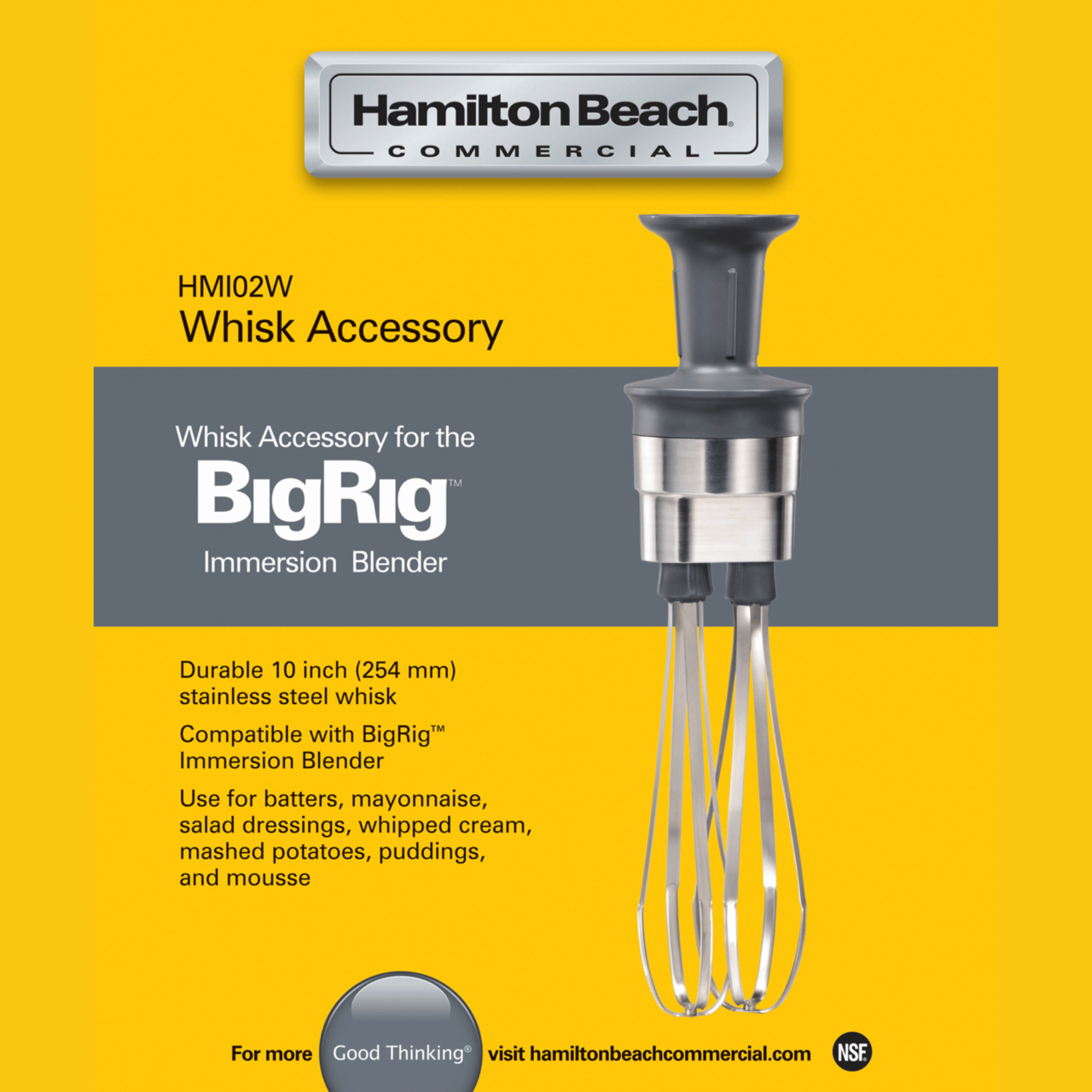 Braț de mixer pentru mixer cu imersie Bigrig™, Hamilton Beach Commercial - Image 4