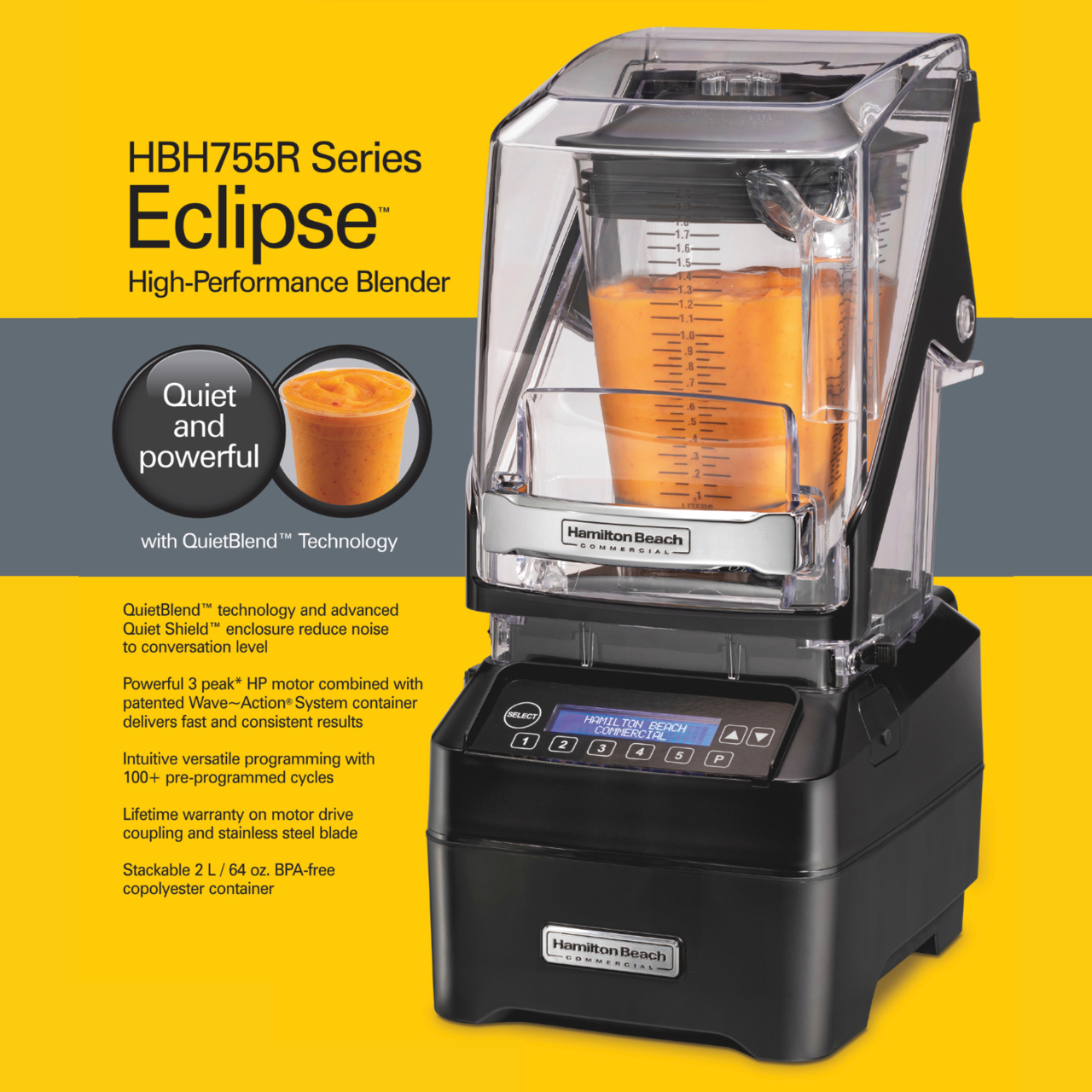 Blender barman Eclipse® 2l 1000W HBH755R-CE, Hamilton Beach Commercial - Image 32
