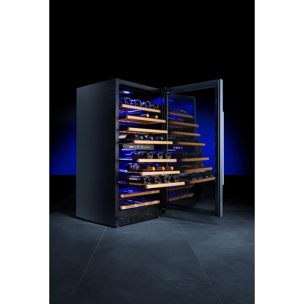 Dulap frigorific pentru vin cu reglare temperatura in 2 zone, 72 sticle,Hendi 232 litri, 220-240V/90W, 595x605x(H)1225 mm - Image 4