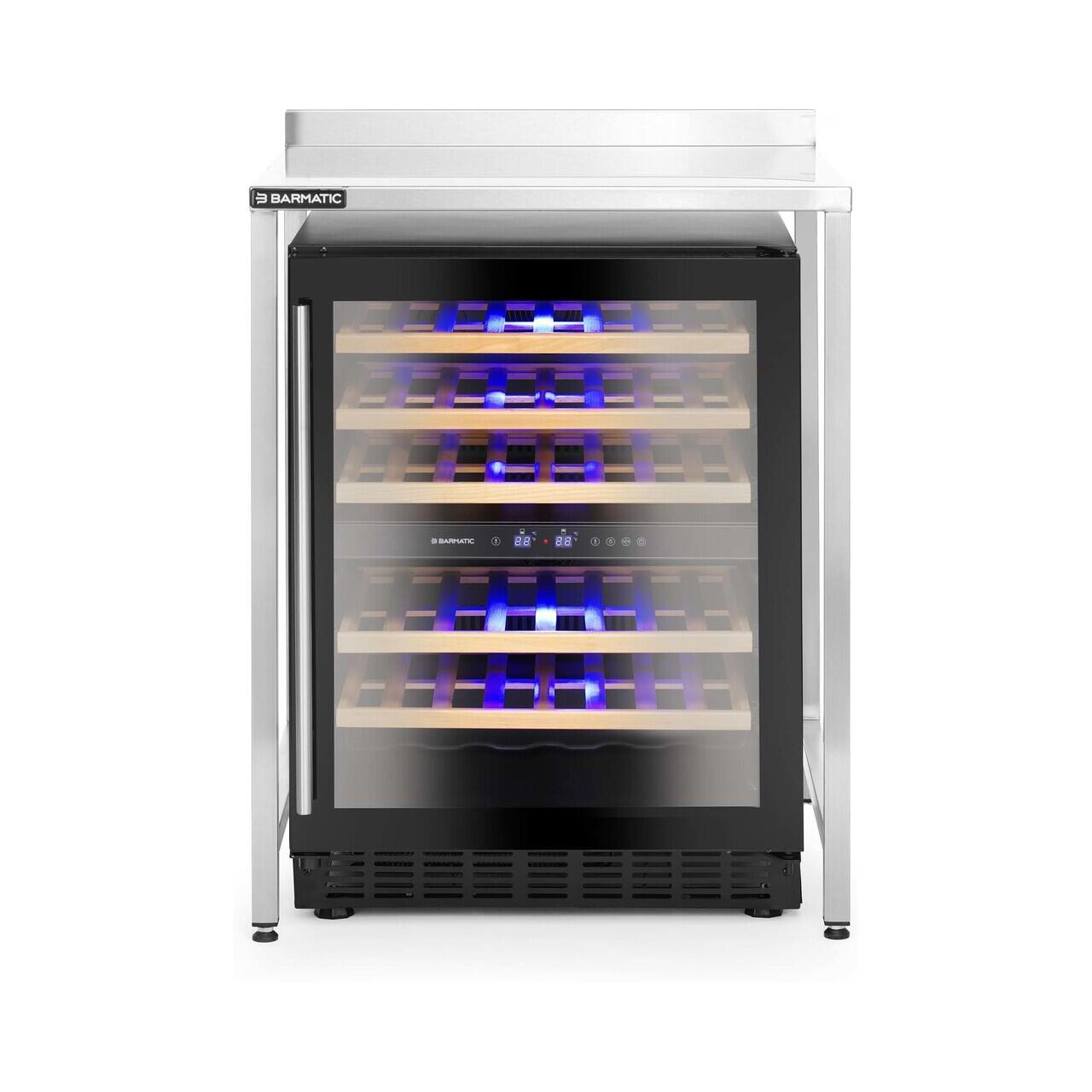 Masă de bar Oxygen Construction, argintie 700x650x(H)900 mm, Barmatic - Image 3