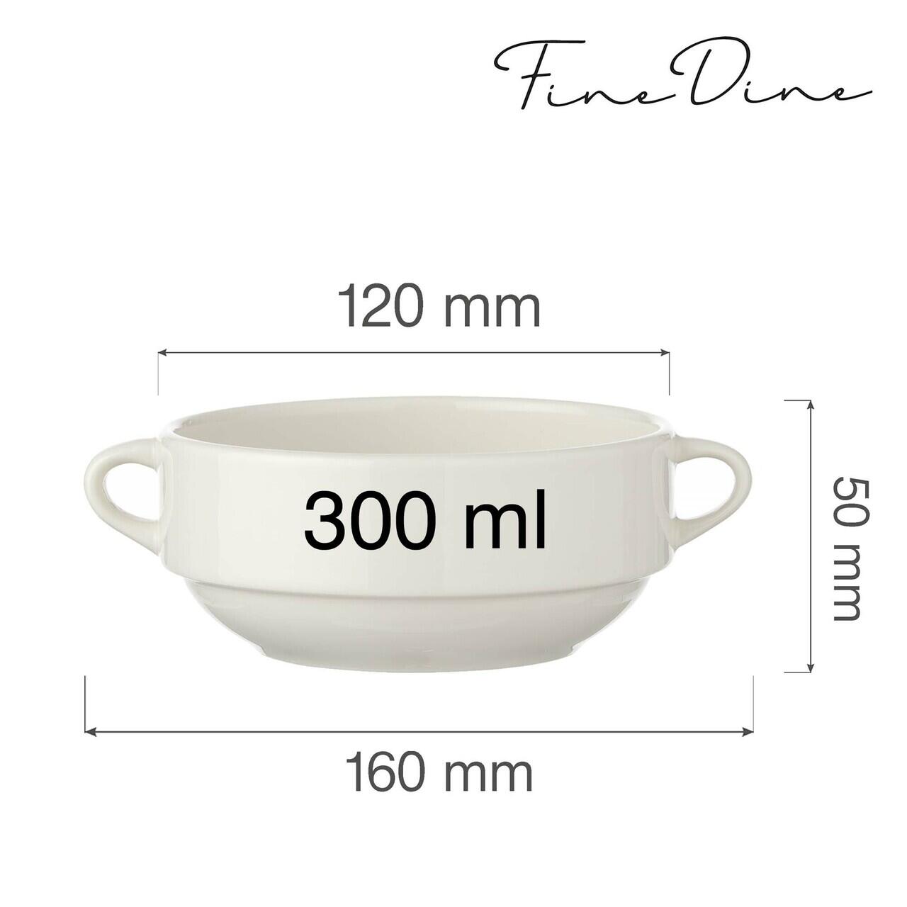 Bol supă Fine Dine, Crema, 300 ml - Image 6
