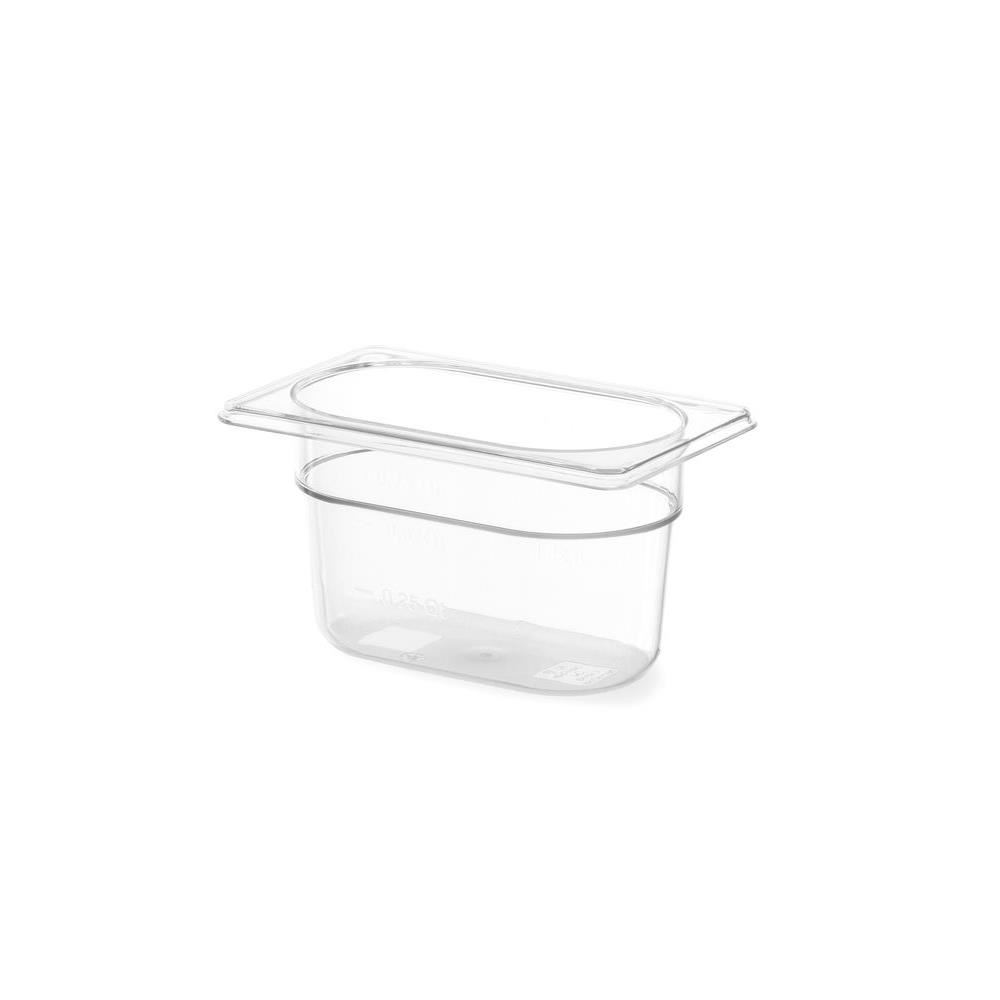 Tava Hendi Gastronorm GN 1/4 100 mm 2.5 lt - policarbonat transparent - Image 3