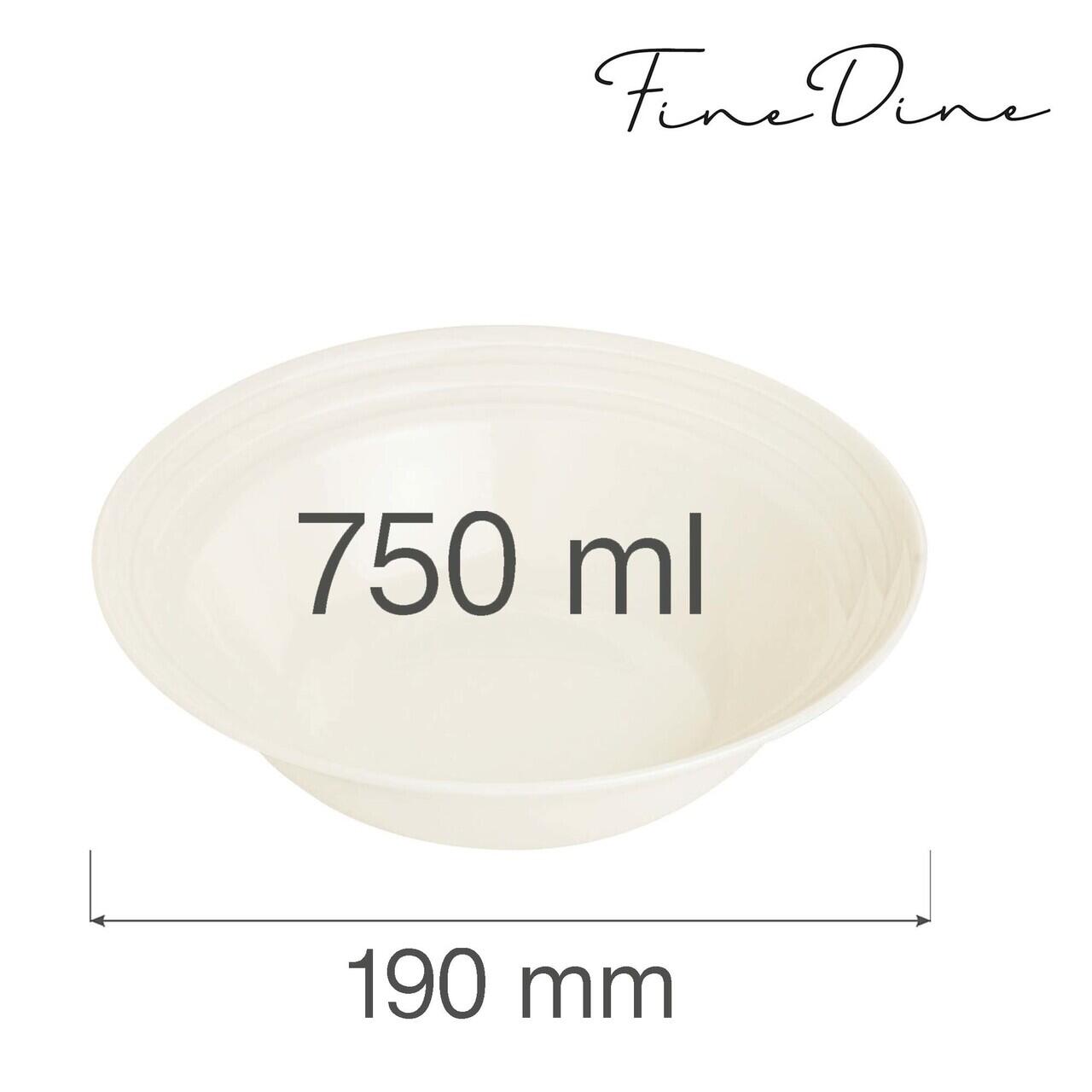 Bol Fine Dine, Crema 750 ml, 190 mm - Image 2