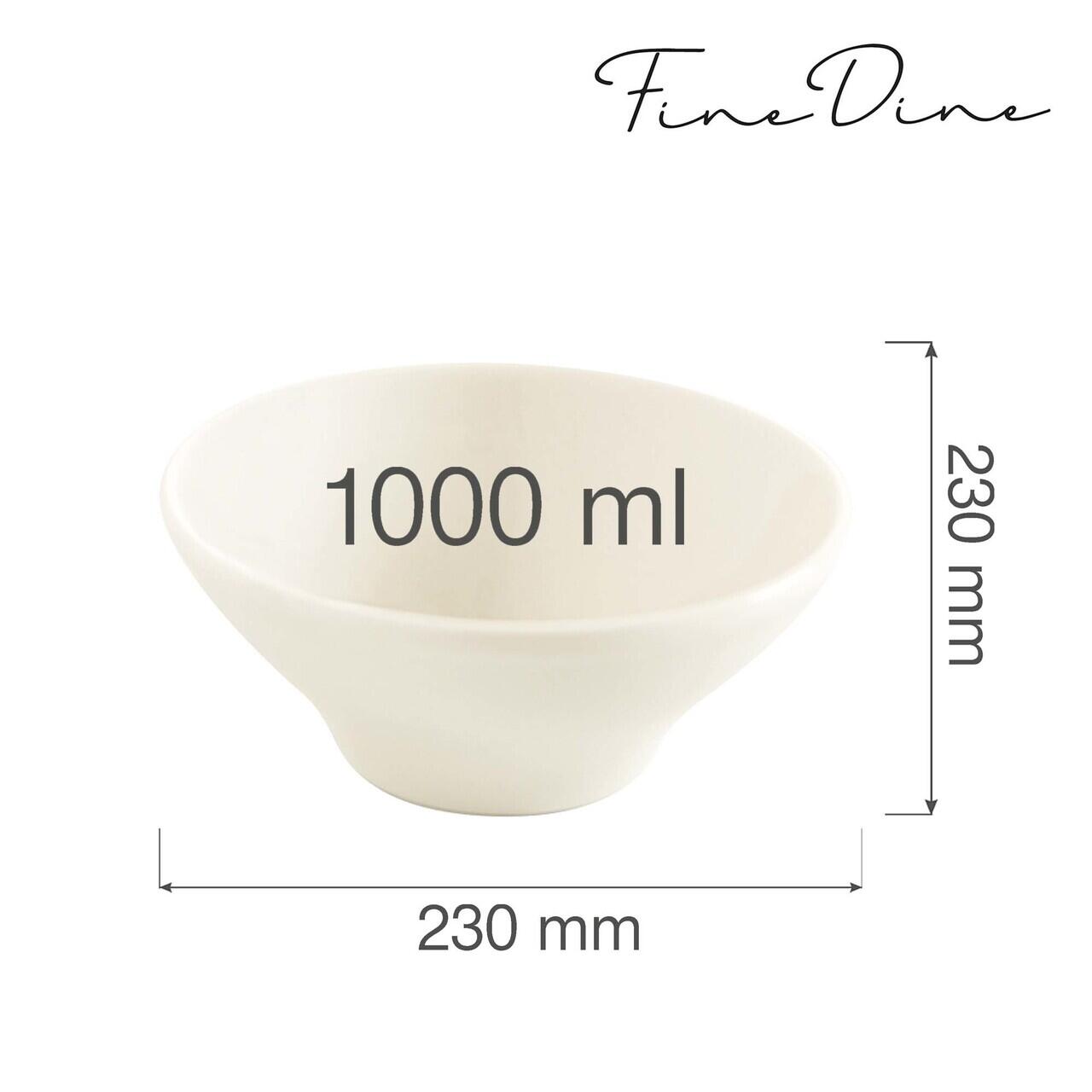 Bol conic Fine Dine, Crema 1000 ml, 190x75 mm - Image 2