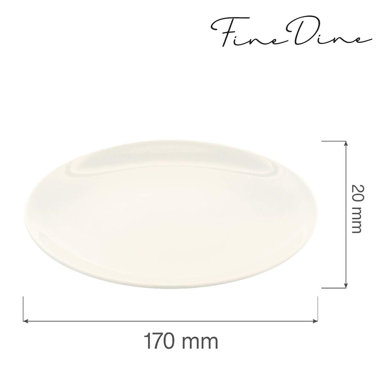 Farfurie intinsa Fine Dine, Crema 170 mm - Image 2