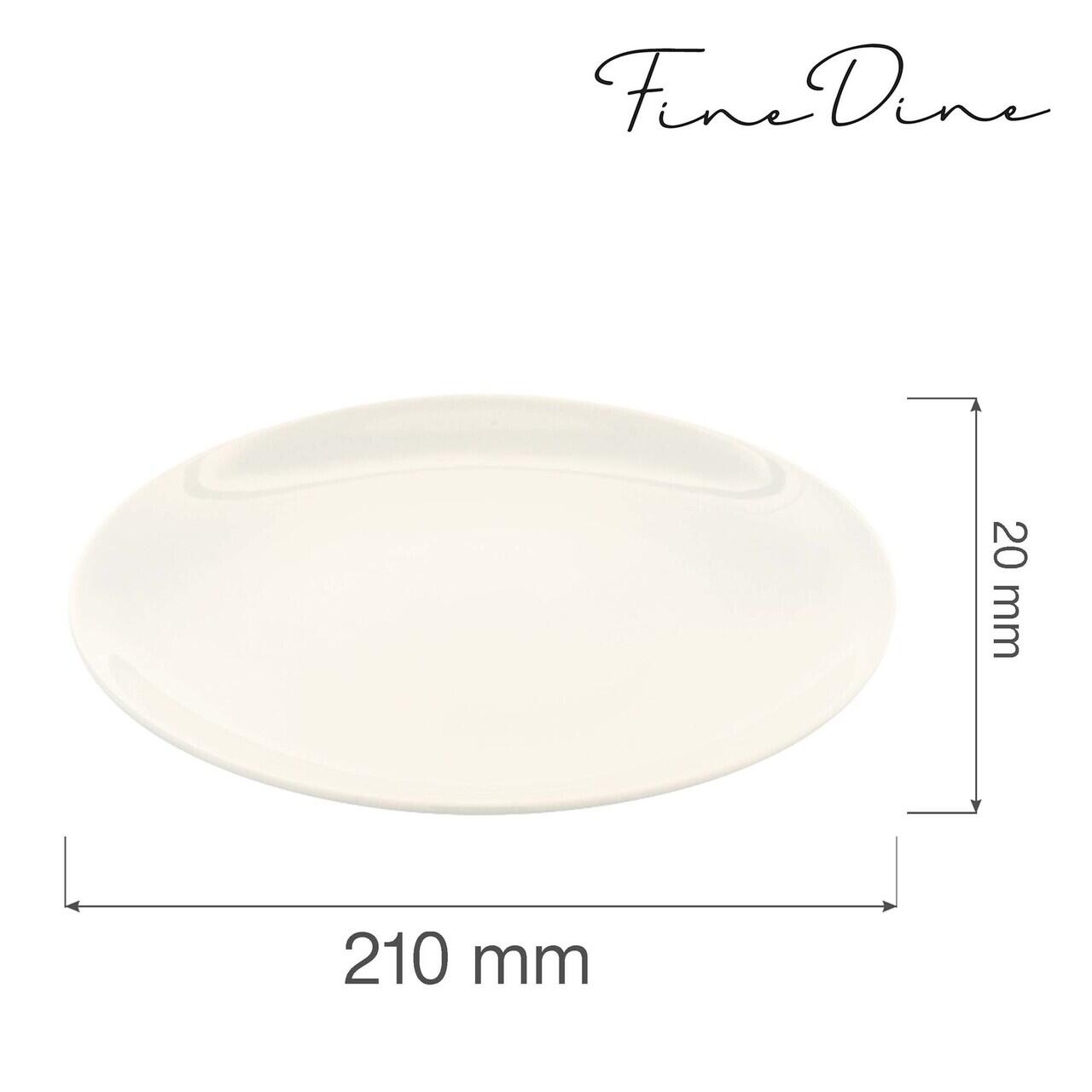 Farfurie intinsa Fine Dine, Crema 210 mm - Image 2