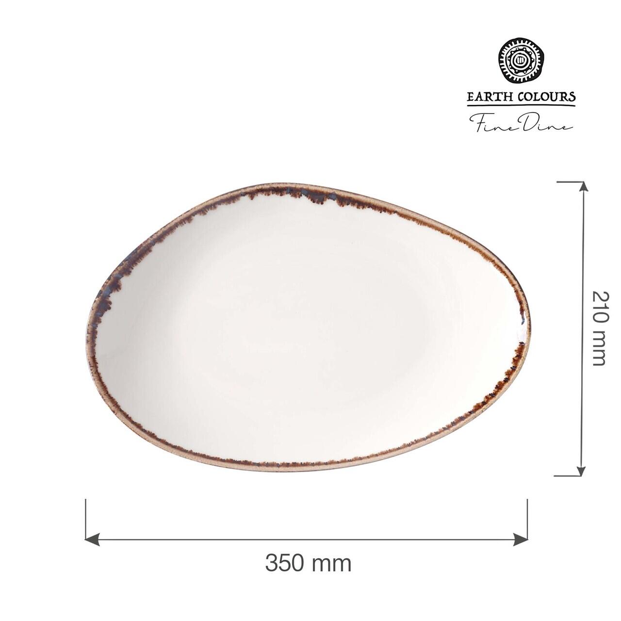 Farfurie forma organica Vanilla, 350x210 mm Fine Dine - Image 2