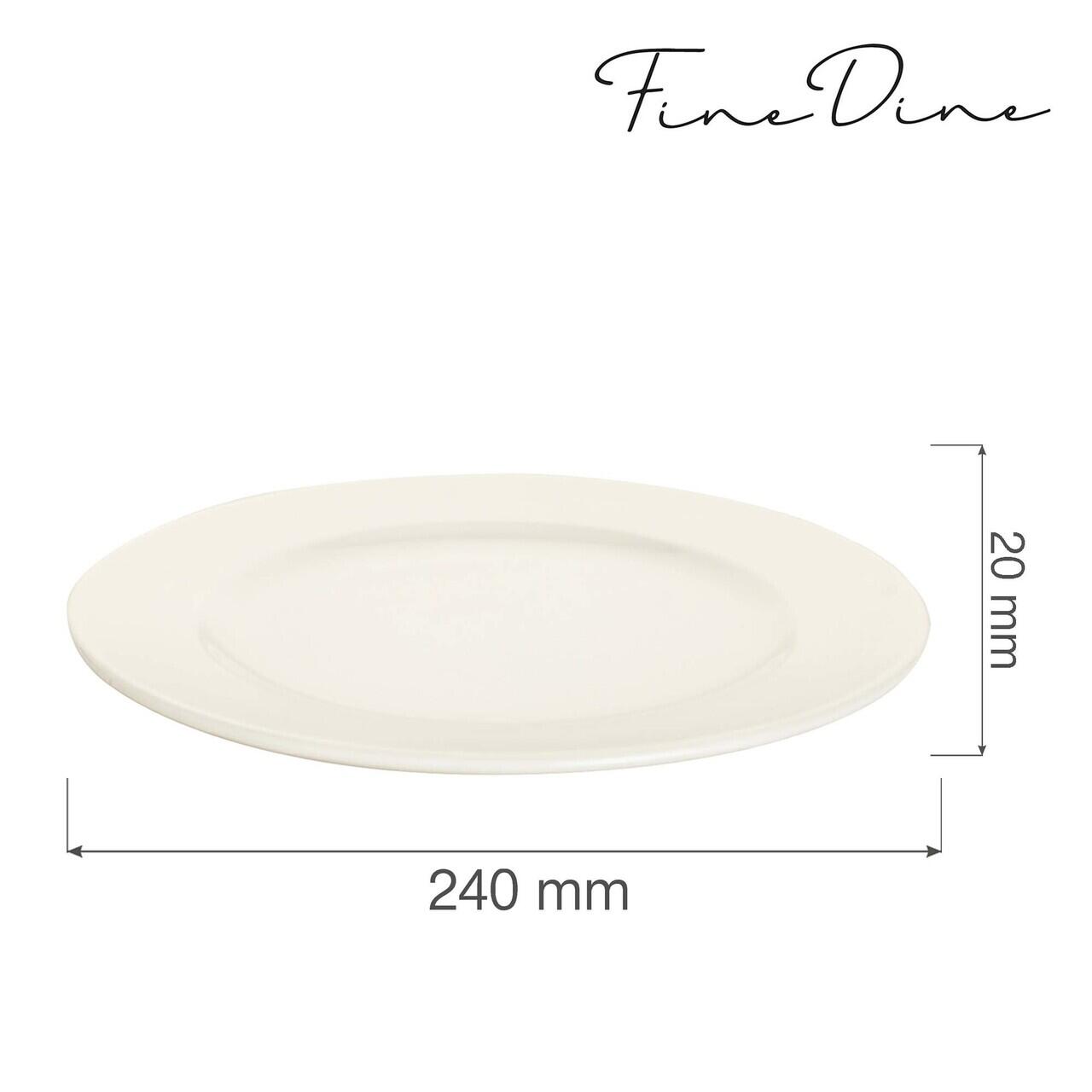 Farfurie Fine Dine, Crema 240 mm - Image 2
